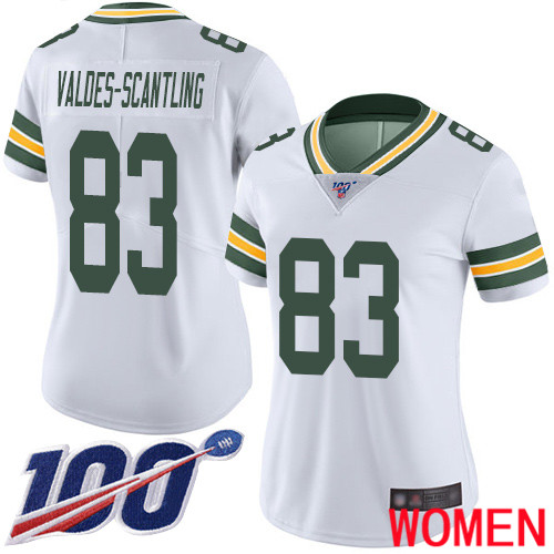 Green Bay Packers Limited White Women #83 Valdes-Scantling Marquez Road Jersey Nike NFL 100th Season Vapor Untouchable->green bay packers->NFL Jersey